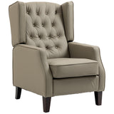 Fauteuil d'appoint en similicuir avec rembourrage épais pour le salon