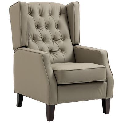 Fauteuil d'appoint en similicuir avec rembourrage épais pour le salon