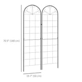 2 Pcs Garden Trellis for Climbing Plants, Outdoor Metal Trellis Plant Support Trellises for Patio