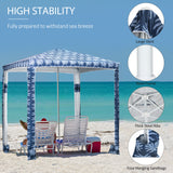 Beach Umbrella, 6.5' Easy-Assembly Sun-Shade Shelter with Sandbags and Carry Bag