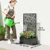 Metal Planter Box with Trellis, 44.5