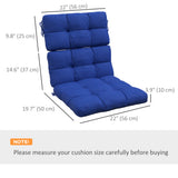 2-Piece Back Seat Cushion Replacement, Outdoor Patio Chair Cushions Set with Ties
