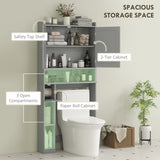 Armoire de rangement moderne au-dessus de la toilette avec 2 portes