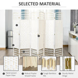 6 Panel Room Divider, 5.6 ft Tall Folding Privacy Screen