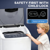 Compact Washer, Full Automatic Washer with 8 Programs and 6 Water Levels