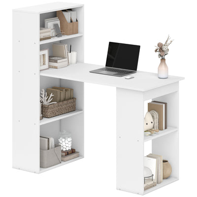 Modern Computer Desk with Storage Shelves, 47