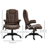 Reclining Massage Office Chair, Executive Office Chair with High Back, Swivel Wheels
