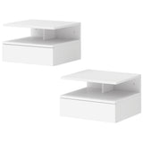Floating Nightstand Set of 2, Wall Mounted Bedside Table with