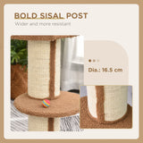Arbre à chat tour de chat avec tapis sisal poteau à griffer lit pour chat, 18