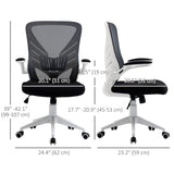 Mesh Office Chair Swivel Task Desk Chair with Lumbar Back Support, Adjustable Height Office