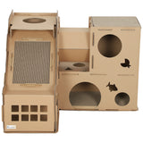 Maison pour chat en carton multi-niveaux
