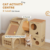 Maison pour chat en carton multi-niveaux
