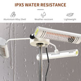 Electric Patio Heater with 3 Heating Panels and Ultra-low Glare