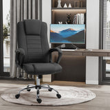 High Back Office Chair, Height Adjustable Computer Desk Chair with Swivel Wheels and Tilt Function