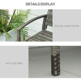 Rattan Wicker Loveseat Garden