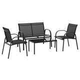 4-Piece Patio Furniture Set Garden Conversation Set with Loveseat