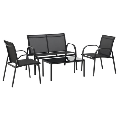 4-Piece Patio Furniture Set Garden Conversation Set with Loveseat