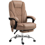 Massage Office Chair, Reclining Computer Chair with Adjustable Height and Footrest