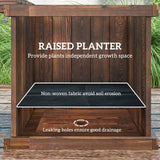 Garden Planter with Raised Garden Bed Bench for Patio Park, 69.25