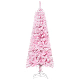 5 FT Snow Flocked Artificial Christmas Tree, Auto Open and Steel Base