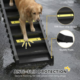 Foldable Dog Car Ramp, Pet Stairs for Senior Pets to Access Cars and High Beds