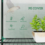 Lean-to Greenhouse with 3 Tier Shelves