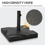44lbs Square Cement Patio Umbrella Base Stand, Outdoor Garden Parasol Base Umbrella Weight Stand Holder Fits Φ1.3