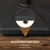 48lbs Concrete Square Patio Umbrella Base Weight, Outdoor Umbrella Stand Holder for Lawn