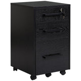 Lockable Vertical File Cabinet with Lock, 3 Drawer Filing Cabinet with Hanging Bars for Letter and A4 Size