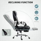 6 Point Massage Office Chair with Remote, Ergonomic Reclining Computer Desk Chair with Footrest