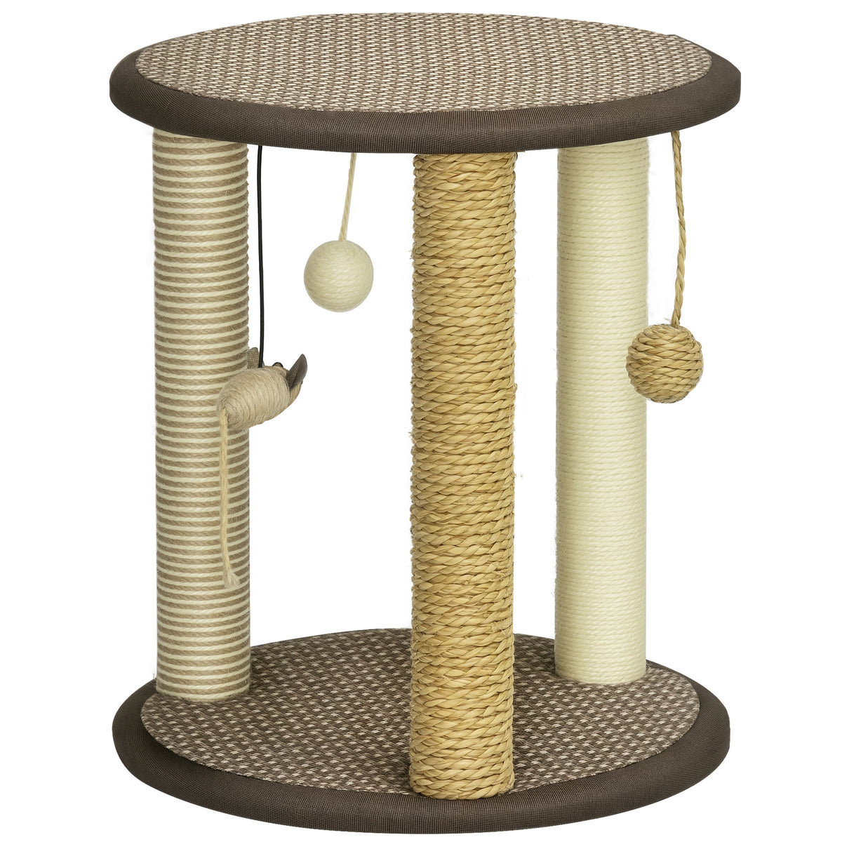 Arbre à chat 17 po, centre d'activités pour chatons avec jouets suspendus