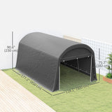 10' x 15' Portable Shed, Outdoor Storage Shed Tent with Roll-Up Zipper Door for Patio Garden Garage