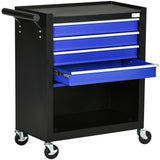 4-Drawer Tool Chest with 4 Wheels, Rolling Tool Box and Storage Cabinet