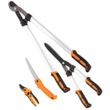 4 Pcs Pruning Shears Set with Hedge Shears, Garden Secateurs and Folding Hand Saw with Aluminum Handle