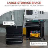 6-Drawer Tool Chest Set with 4 Wheels, Lockable Rolling Tool Box and Storage Cabinet for Garage Factory Workshop