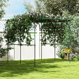 Garden Arch Cucumber Trellis for Climbing Plants, 7.3 FT Tall Metal Plant Trellis Support with Climbing Net
