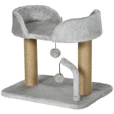 Cat Tower Condo for Indoor Cats, Small Cat Tree with Jute Scratching Posts