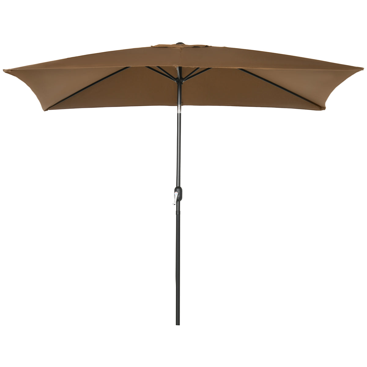 6.5x10ft Rectangle Aluminum Tilt Patio Umbrella