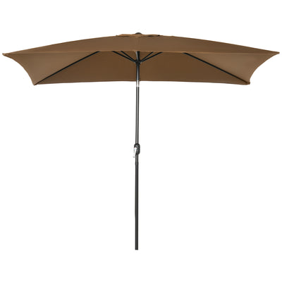 6.5x10ft Rectangle Aluminum Tilt Patio Umbrella