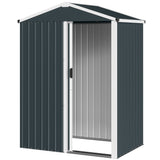 4.5 x 3ft Outdoor Storage Shed, Waterproof Metal Garden Shed with Lockable Door for Backyard
