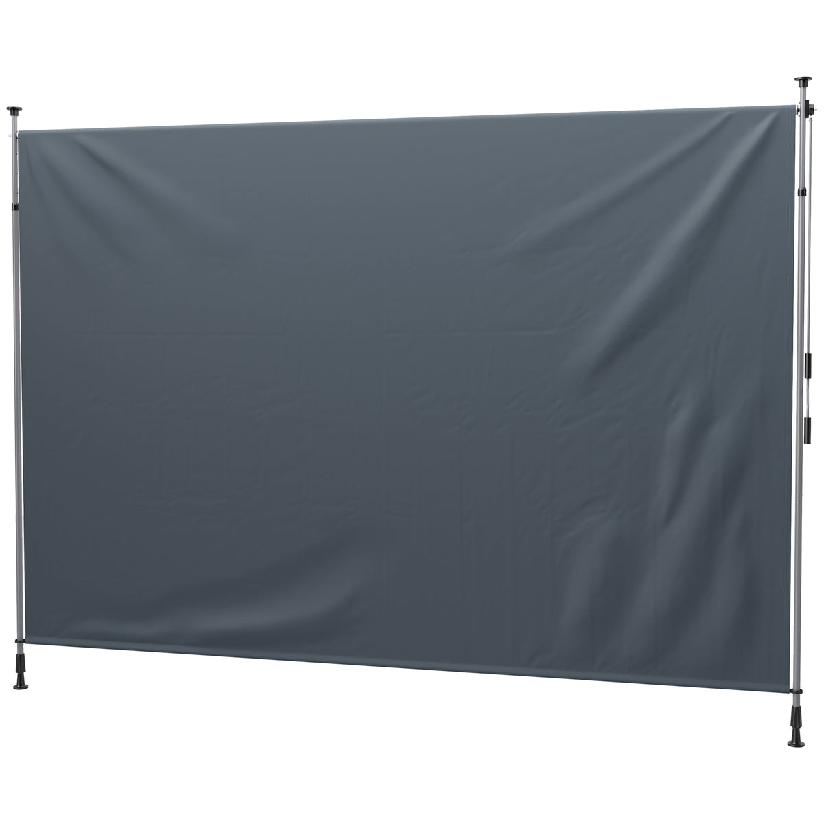 11.5' x 10' Manual Retractable Patio Awning, Outdoor Privacy Screen with UPF30+ & Water-Resistant Fabric