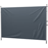 11.5' x 10' Manual Retractable Patio Awning, Outdoor Privacy Screen with UPF30+ & Water-Resistant Fabric