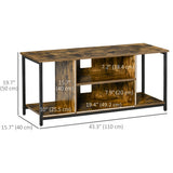 TV Stand for TVs Up to 55 Inches, TV Console with Open Storage Shelves