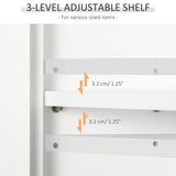 Wall Mount Bathroom Cabinet, Storage Organizer Kitchen Cupboard with 2 Doors and Adjustable Shelf