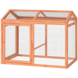 Wooden Chicken Run, Combinable Hen House Rabbit Hutch for Backyard