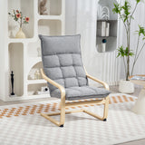 Modern Armchair, Upholstered Accent Chair with Curved Leg and Arm