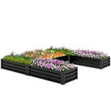 Steel Raised Garden Bed, Set of 5 Large Box Planters for Outdoor Plants Vegetables Flowers Herbs