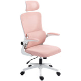 High Back Office Chair, Mesh Computer Desk Chair with Rotatable Headrest, Lumbar Back Support, Adjustable Height