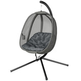 Hanging Egg Chair, Folding Basket and Thickened Cushion