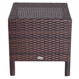 Ensemble de 3 tables gigognes en rotin de patio, Tables de bout tressées à la main pour collations d'extérieur tout temps, meubles de jardin